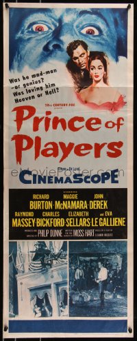 8x0532 PRINCE OF PLAYERS insert 1955 Richard Burton as Edwin Booth, greatest stage actor ever!