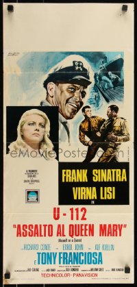 8x0775 ASSAULT ON A QUEEN Italian locandina 1967 Enzo Nistri art of Frank Sinatra & sexy Virna Lisi!