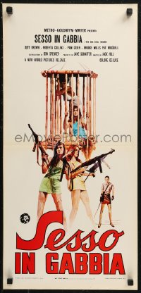 8x0784 BIG DOLL HOUSE Italian locandina 1972 girls whose bodies were caged, not their desires!