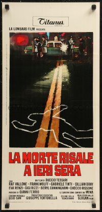8x0818 DEATH OCCURRED LAST NIGHT Italian locandina 1970 art of Raf Vallone & cops at murder scene!