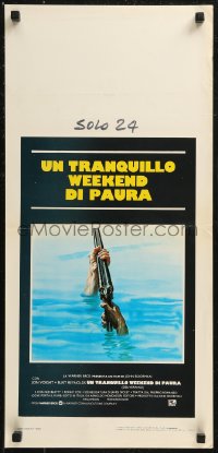8x0821 DELIVERANCE Italian locandina R1980s John Boorman classic, great artwork of shotgun in river!