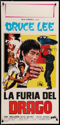 8x0864 GREEN HORNET Italian locandina 1975 different art of Bruce Lee as Kato by Tarantelli!