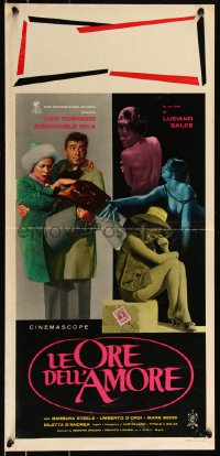 8x0875 HOURS OF LOVE Italian locandina 1963 Ugo Tognazzi, Emmanuelle Riva, Le Ore dell'amore!