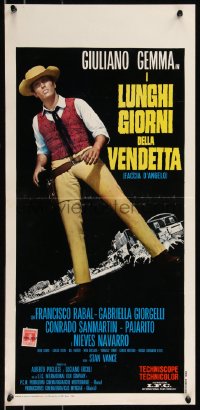 8x0913 LONG DAYS OF VENGEANCE Italian locandina 1966 cool c/u of Giuliano Gemma, spaghetti western!