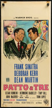 8x0919 MARRIAGE ON THE ROCKS Italian locandina 1965 Frank Sinatra, Kerr & Martin by Ercole Brini!