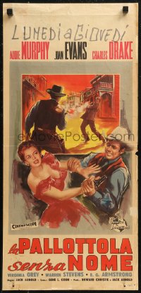 8x0932 NO NAME ON THE BULLET Italian locandina 1960 Murphy as strange killer who stalked the West!
