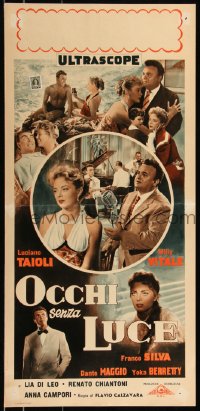 8x0934 OCCHI SENZA LUCE Italian locandina 1956 Calzavara, Luciano Taioli, Milly Vitale!