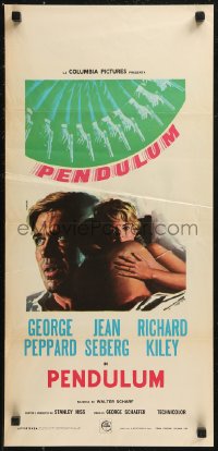 8x0944 PENDULUM Italian locandina 1969 George Peppard, Jean Seberg, cool different art!