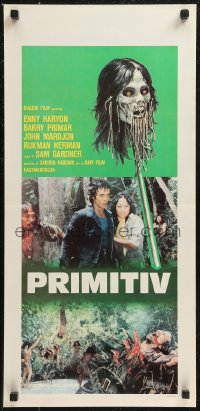 8x0952 PRIMITIVES Italian locandina 1978 Primitif, wild different Indonesian cannibal horror art!