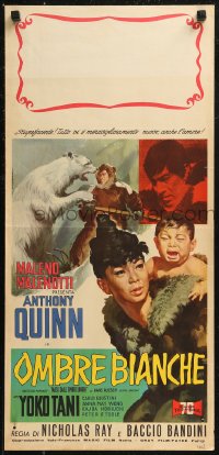8x0968 SAVAGE INNOCENTS Italian locandina 1960 Nicholas Ray, art of Eskimo Anthony Quinn & Tani!