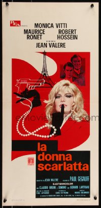 8x0969 SCARLET LADY Italian locandina 1969 Valere's La femme ecarlate, Monica Vitti by Olivetti!