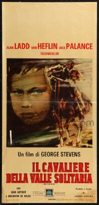 8x0974 SHANE Italian locandina R1961 classic western, Alan Ladd and De Wilde by Ercole Brini!