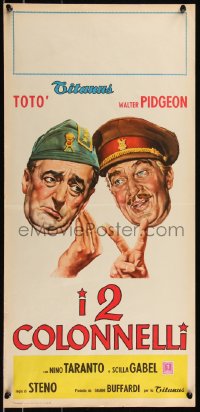 8x1012 TWO COLONELS Italian locandina 1963 Steno's I Due Colonnelli, wacky Toto and Walter Pidgeon!