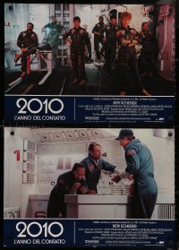 8x0652 2010 group of 8 Italian 18x26 pbustas 1985 sequel to 2001: A Space Odyssey, Roy Scheider!