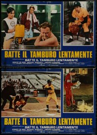 8x0731 BANG THE DRUM SLOWLY group of 5 Italian 18x26 pbustas 1977 Robert De Niro, New York Yankees!