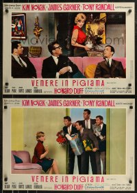 8x0658 BOYS' NIGHT OUT group of 8 Italian 19x27 pbustas 1962 James Garner, Tony Randall & Kim Novak!