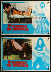 8x0663 HEAT group of 8 Italian 18x26 pbustas 1976 there is nothing hotter than sexy Isabel Sarli!