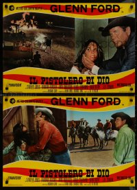 8x0613 HEAVEN WITH A GUN group of 10 Italian 18x27 pbustas 1969 this is the story of Glenn Ford!
