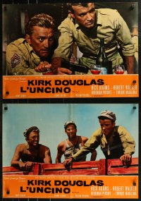 8x0737 HOOK group of 5 Italian 19x27 pbustas 1963 Kirk Douglas, Nick Adams & Walker in Korean War!