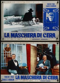 8x0615 HOUSE OF WAX group of 10 Italian 18x26 pbustas R1970 completely different art of monster by Mario Piovano!