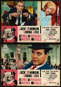 8x0616 HOW TO MURDER YOUR WIFE group of 10 Italian 19x26 pbustas 1965 Jack Lemmon, Virna Lisi!