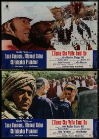 8x0669 MAN WHO WOULD BE KING group of 8 Italian 18x26 pbustas 1976 Sean Connery & Michael Caine!