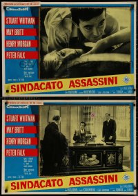 8x0594 MURDER INC. group of 11 Italian 20x27 pbustas 1960 Stuart Whitman, May Britt, Half-Moon Hotel!