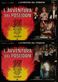 8x0647 POSEIDON ADVENTURE group of 9 Italian 18x26 pbustas 1973 Gene Hackman, Borgnine, cast images!