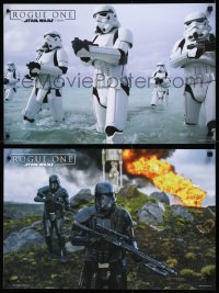 8x0758 ROGUE ONE group of 2 Italian 16x23 pbustas 2016 A Star Wars Story, Storm and Death Troopers!