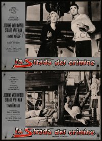 8x0648 SIGNPOST TO MURDER group of 9 Italian 18x27 pbustas 1965 Joanne Woodward, Stuart Whitman!