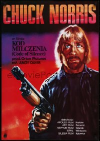 8x0007 CODE OF SILENCE Polish 19x27 1985 Chuck Norris is a good cop having a very bad day!