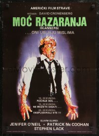 8x0192 SCANNERS Yugoslavian 19x27 1981 Cronenberg, in 20 seconds your head explodes, art by Joann!