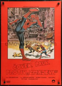 8x0199 SPIDER-MAN: THE DRAGON'S CHALLENGE Yugoslavian 19x27 1981 art of Hammond as Spidey by Graves!