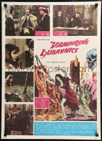 8x0210 VAMPIRE LOVERS Yugoslavian 20x27 1970 Hammer, taste the deadly passion of the blood-nymphs!