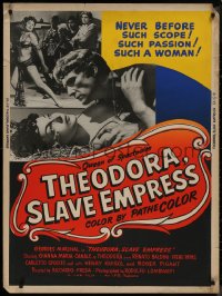 8y0192 THEODORA SLAVE EMPRESS 30x40 1954 Georges Marchal & pretty Gianna Maria Canale!