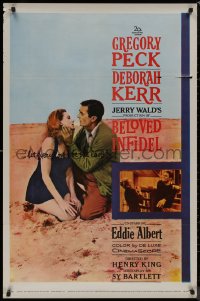 8y0869 BELOVED INFIDEL 1sh 1959 Gregory Peck as F. Scott Fitzgerald & Deborah Kerr as Sheila Graham!
