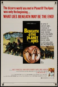 8y0870 BENEATH THE PLANET OF THE APES 1sh 1970 sequel, what lies beneath may be the end!