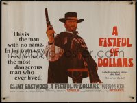 8y0751 FISTFUL OF DOLLARS British quad 1967 Leone, introducing the man with no name, Clint Eastwood!