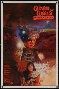 8y0895 CARAVAN OF COURAGE style A int'l 1sh 1984 An Ewok Adventure, Star Wars, Kazuhiko Sano!