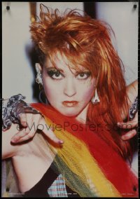 8y0278 CYNDI LAUPER 25x35 English commercial poster 1984 cool colorful close-up image of sexy star!