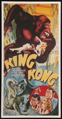 8y0293 KING KONG 8x15 German commercial poster 2000s artwork of giant ape from original three-sheet!