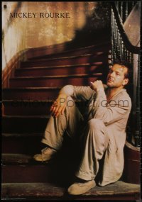 8y0304 MICKEY ROURKE 27x39 Italian commercial poster 1980s cool image from Angel Heart!