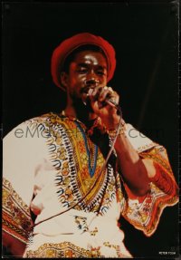 8y0308 PETER TOSH 27x39 Italian commercial poster 1981 cool image singing with mic by Guido Harari!