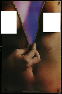 8y0310 PSYCHOLOGY TODAY 24x37 commercial poster 1980s wild image of topless woman unzipping chest!