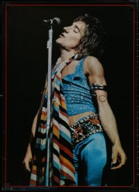 8y0313 ROD STEWART 24x33 English commercial poster 1980s great image of the star on stage w/mic!