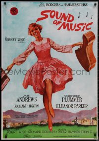 8y0317 SOUND OF MUSIC 28x39 Swedish reproduction poster 2010s art of Julie Andrews!