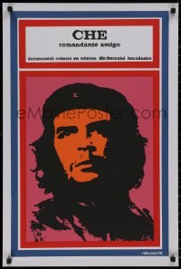 8y0633 CHE COMANDANTE AMIGO Cuban R1990s great silkscreen art of revolutionary by Reboiro!