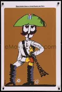 8y0642 EL MACHETE Cuban R1990s Juan Padron directed, Eduardo Munoz Bachs silkscreen art!