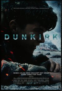 8y0940 DUNKIRK advance DS 1sh 2017 Christopher Nolan, Tom Hardy, Murphy, different close-up!