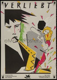 8y0406 LOVE TILL FIRST BLOOD East German 23x32 1987 completely different stylized art by B. Krause!
